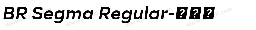 BR Segma Regular字体转换